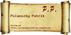 Polanszky Patrik névjegykártya