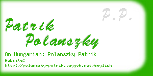 patrik polanszky business card